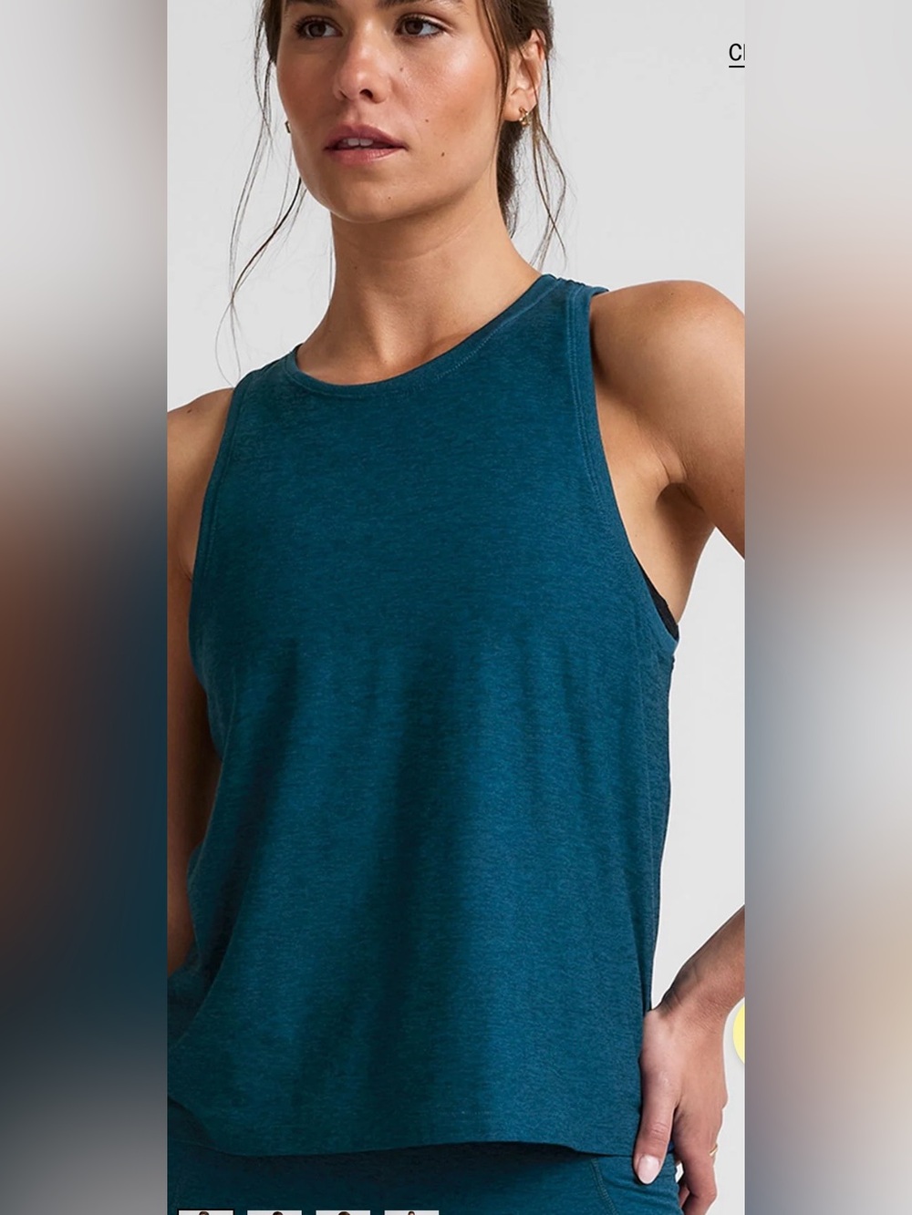 Beyond Yoga Blue Featherweight Rebalance  Tank Top -S